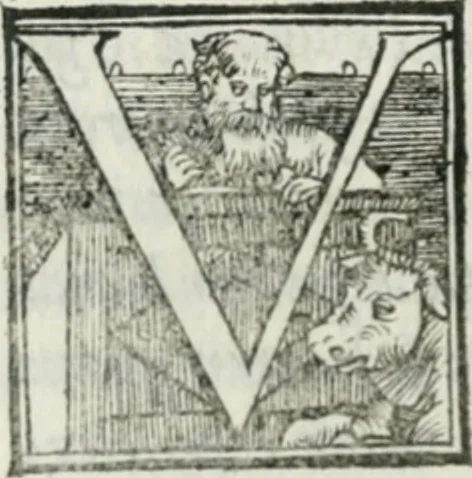 An illustration from De le lettere di m. Clavdio Tolomei lib. sette. Con vna breve dichiarazione in fine di tvtto l'ordin de l'ortografia di qvesta opera, 1547, leaf 425