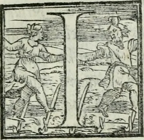 An illustration from De le lettere di m. Clavdio Tolomei lib. sette. Con vna breve dichiarazione in fine di tvtto l'ordin de l'ortografia di qvesta opera, 1547, leaf 430