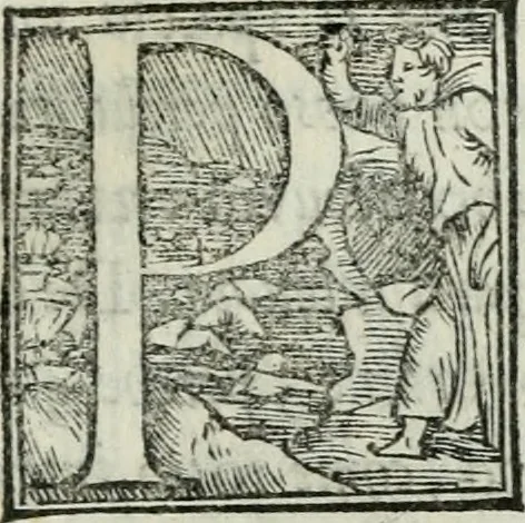 An illustration from De le lettere di m. Clavdio Tolomei lib. sette. Con vna breve dichiarazione in fine di tvtto l'ordin de l'ortografia di qvesta opera, 1547, leaf 434