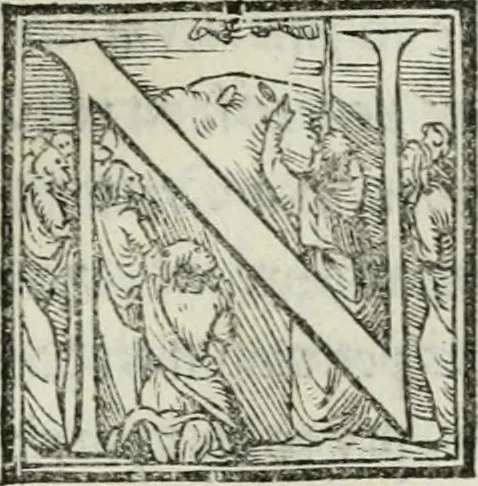 An illustration from De le lettere di m. Clavdio Tolomei lib. sette. Con vna breve dichiarazione in fine di tvtto l'ordin de l'ortografia di qvesta opera, 1547, leaf 446