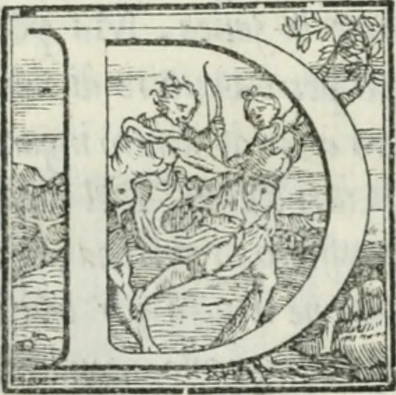 An illustration from De le lettere di m. Clavdio Tolomei lib. sette. Con vna breve dichiarazione in fine di tvtto l'ordin de l'ortografia di qvesta opera, 1547, leaf 447