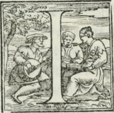 An illustration from De le lettere di m. Clavdio Tolomei lib. sette. Con vna breve dichiarazione in fine di tvtto l'ordin de l'ortografia di qvesta opera, 1547, leaf 45