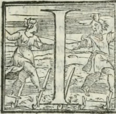 An illustration from De le lettere di m. Clavdio Tolomei lib. sette. Con vna breve dichiarazione in fine di tvtto l'ordin de l'ortografia di qvesta opera, 1547, leaf 461