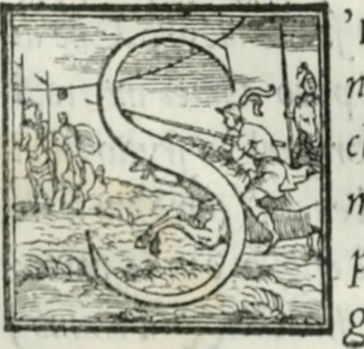 An illustration from De le lettere di m. Clavdio Tolomei lib. sette. Con vna breve dichiarazione in fine di tvtto l'ordin de l'ortografia di qvesta opera, 1547, leaf 47