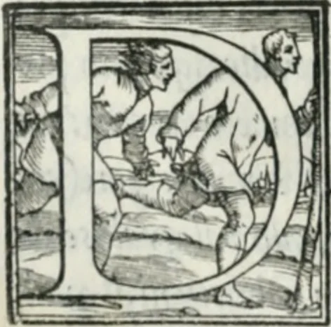 An illustration from De le lettere di m. Clavdio Tolomei lib. sette. Con vna breve dichiarazione in fine di tvtto l'ordin de l'ortografia di qvesta opera, 1547, leaf 61
