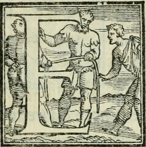 An illustration from De le lettere di m. Clavdio Tolomei lib. sette. Con vna breve dichiarazione in fine di tvtto l'ordin de l'ortografia di qvesta opera, 1547, leaf 80