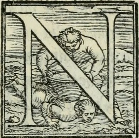 An illustration from De le lettere di m. Clavdio Tolomei lib. sette. Con vna breve dichiarazione in fine di tvtto l'ordin de l'ortografia di qvesta opera, 1547, leaf 86
