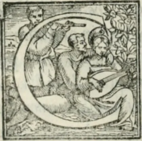 An illustration from De le lettere di m. Clavdio Tolomei lib. sette. Con vna breve dichiarazione in fine di tvtto l'ordin de l'ortografia di qvesta opera, 1547, leaf 87