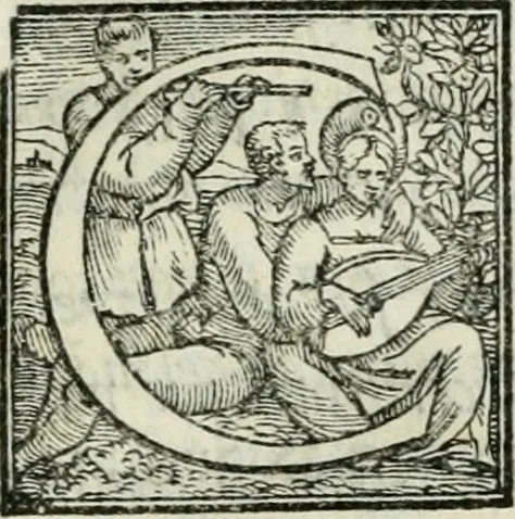 An illustration from De le lettere di m. Clavdio Tolomei lib. sette. Con vna breve dichiarazione in fine di tvtto l'ordin de l'ortografia di qvesta opera, 1547, leaf 94