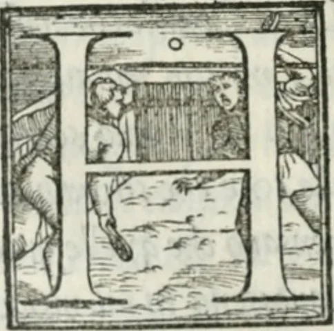 An illustration from De le lettere di m. Clavdio Tolomei lib. sette. Con vna breve dichiarazione in fine di tvtto l'ordin de l'ortografia di qvesta opera, 1547, leaf 97
