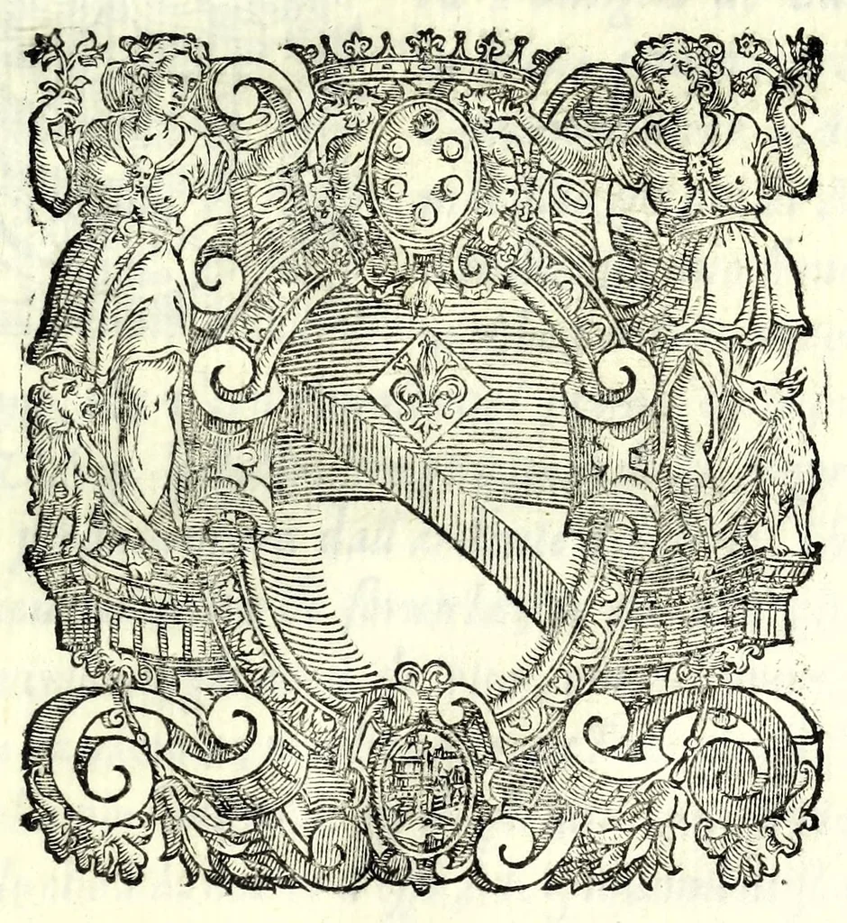 An illustration from De le lettere familiari del commendatore Annibal Caro, volume primo[-secondo], 1587, leaf 189