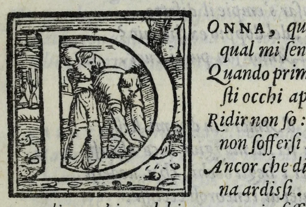 An illustration from De le rime di diversi nobili poeti toscani, 1565, leaf 31