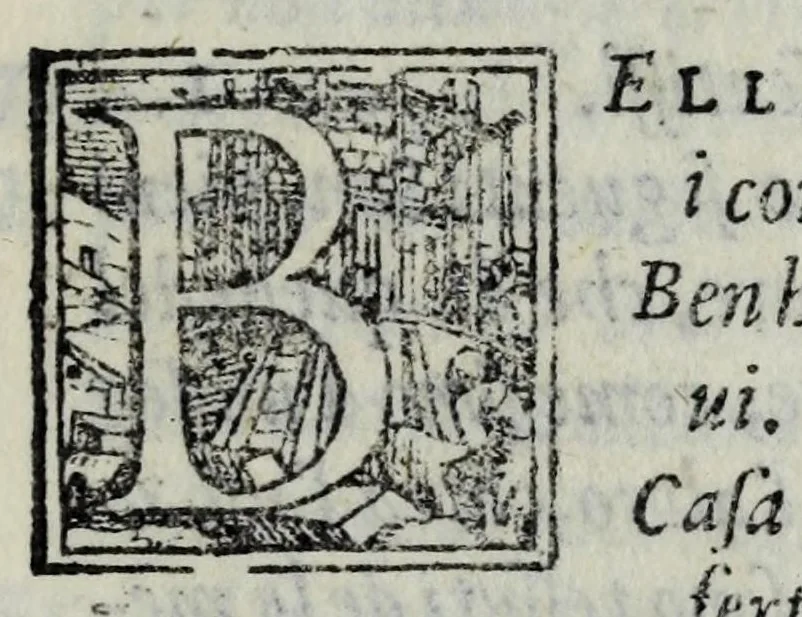 An illustration from De le rime di diversi nobili poeti toscani, 1565, leaf 503