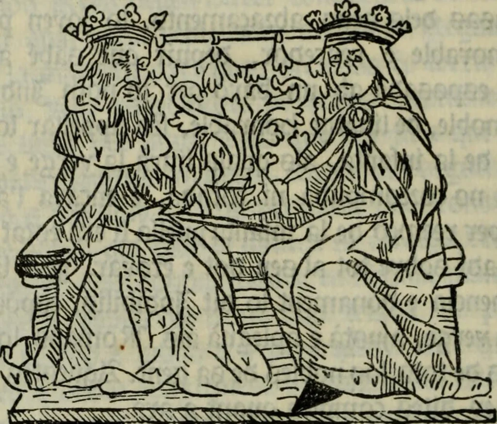 An illustration from De les costumes des homens e debs oficis dels nobles, sobrel Joch des escachs, 1900, leaf 37