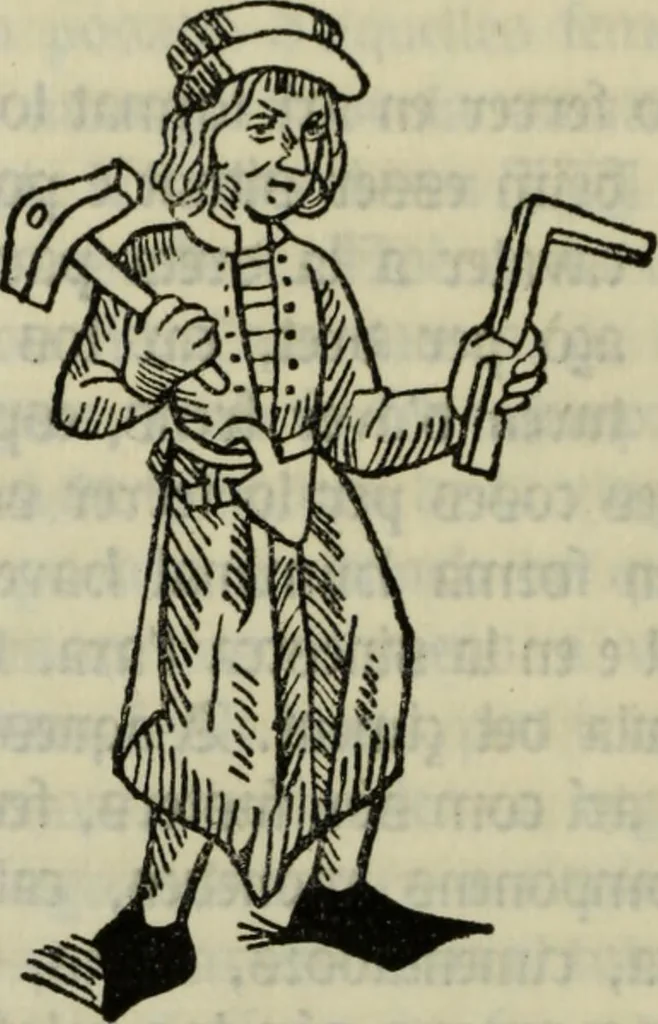 An illustration from De les costumes des homens e debs oficis dels nobles, sobrel Joch des escachs, 1900, leaf 91