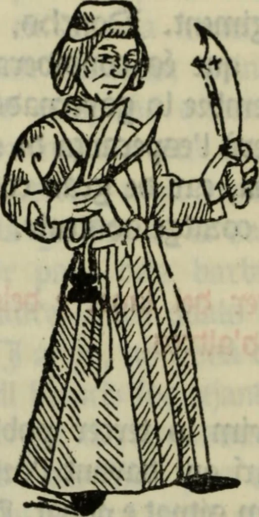 An illustration from De les costumes des homens e debs oficis dels nobles, sobrel Joch des escachs, 1900, leaf 95