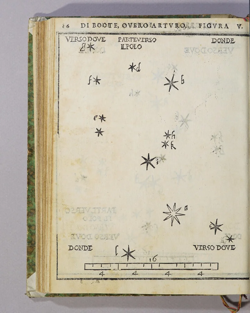 An illustration from De le stelle fisse libro uno; : doue di tutte le XLVIII imagin celesti minutissimamente si tratta ... et oltre à questo ci sono tauolo, con nuoua inuentione fabricate, 1558, leaf 70