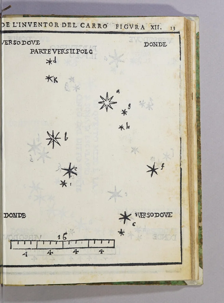 An illustration from De le stelle fisse libro uno; : doue di tutte le XLVIII imagin celesti minutissimamente si tratta ... et oltre à questo ci sono tauolo, con nuoua inuentione fabricate, 1558, leaf 77