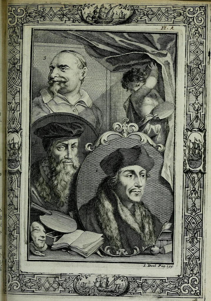 An illustration from De levens-beschryvingen der Nederlandsche konst-schilders en konst-schilderessen, met een uytbreyding over de schilder-konst der ouden, 1729, leaf 217