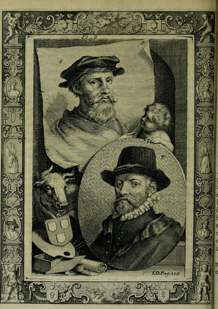 An illustration from De levens-beschryvingen der Nederlandsche konst-schilders en konst-schilderessen, met een uytbreyding over de schilder-konst der ouden, 1729, leaf 230