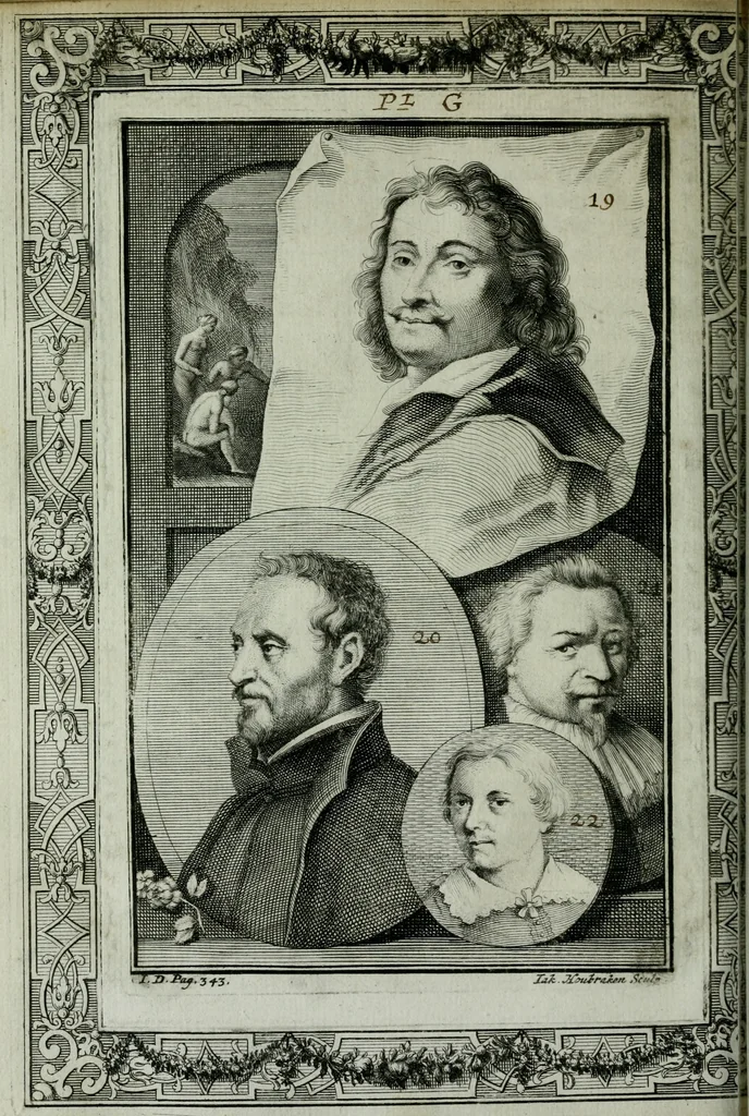 An illustration from De levens-beschryvingen der Nederlandsche konst-schilders en konst-schilderessen, met een uytbreyding over de schilder-konst der ouden, 1729, leaf 366