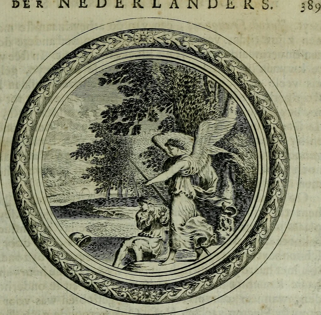 An illustration from De levens-beschryvingen der Nederlandsche konst-schilders en konst-schilderessen, met een uytbreyding over de schilder-konst der ouden, 1729, leaf 427