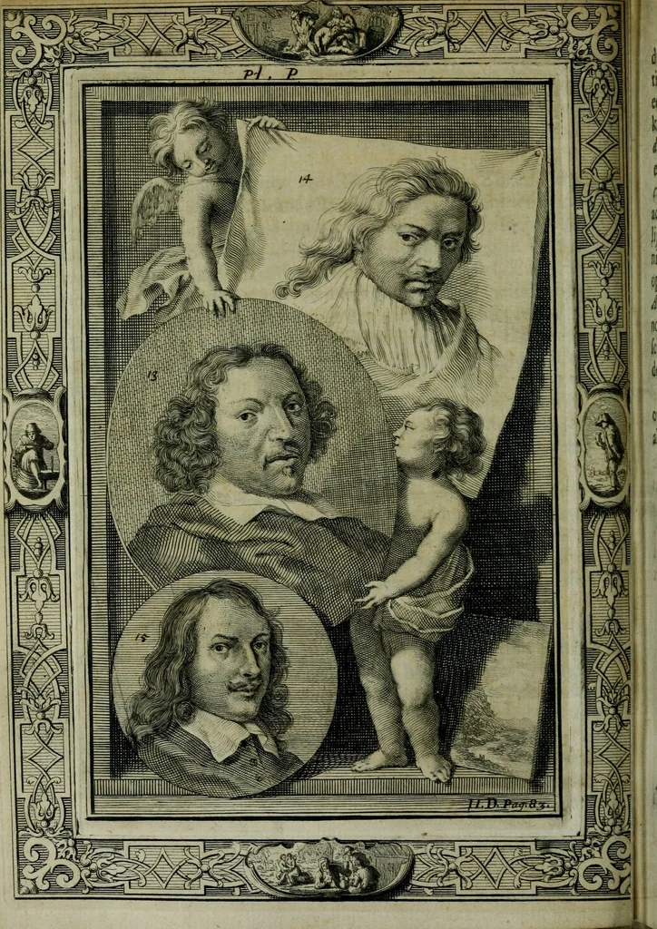 An illustration from De levens-beschryvingen der Nederlandsche konst-schilders en konst-schilderessen, met een uytbreyding over de schilder-konst der ouden, 1729, leaf 103