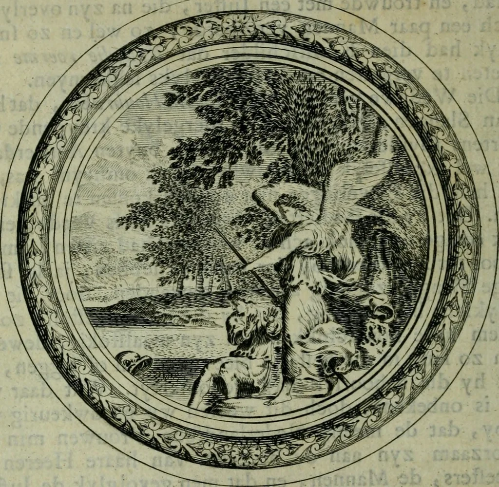 An illustration from De levens-beschryvingen der Nederlandsche konst-schilders en konst-schilderessen, met een uytbreyding over de schilder-konst der ouden, 1729, leaf 129