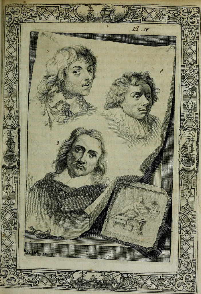 An illustration from De levens-beschryvingen der Nederlandsche konst-schilders en konst-schilderessen, met een uytbreyding over de schilder-konst der ouden, 1729, leaf 64