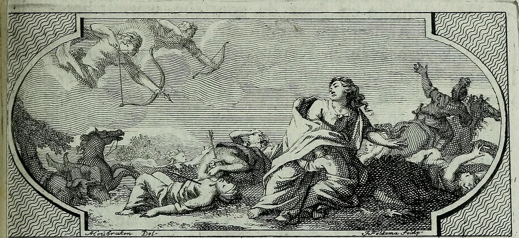 An illustration from De levens-beschryvingen der Nederlandsche konst-schilders en konst-schilderessen, met een uytbreyding over de schilder-konst der ouden, 1729, leaf 200