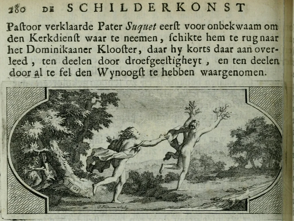 An illustration from De levens-beschryvingen der Nederlandsche konst-schilders en konst-schilderessen, met een uytbreyding over de schilder-konst der ouden, 1729, leaf 305