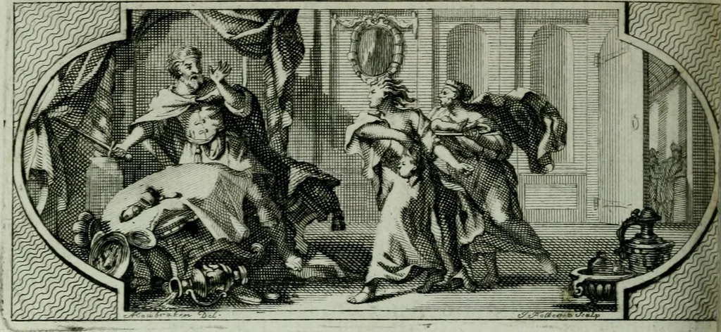 An illustration from De levens-beschryvingen der Nederlandsche konst-schilders en konst-schilderessen, met een uytbreyding over de schilder-konst der ouden, 1729, leaf 329