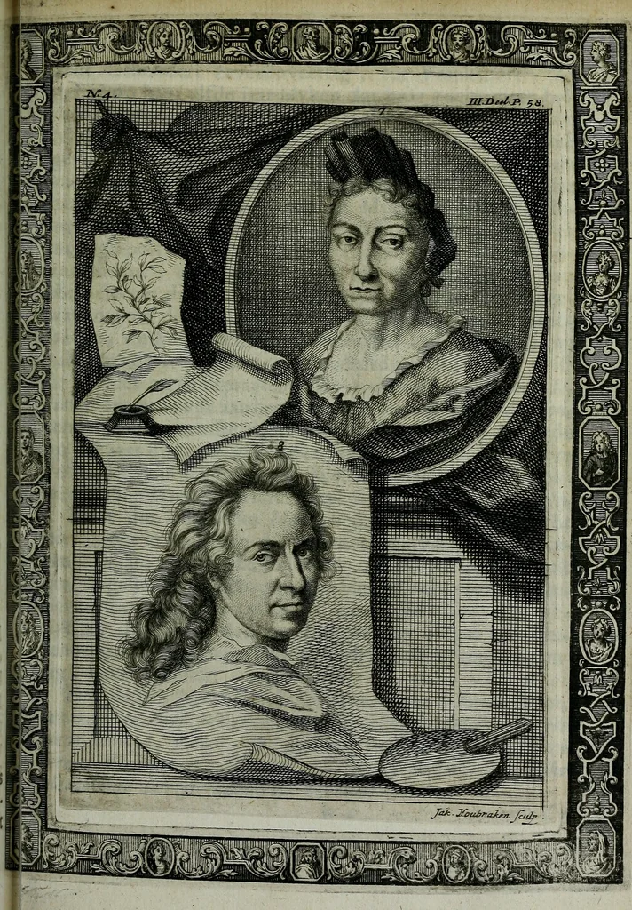 An illustration from De levens-beschryvingen der Nederlandsche konst-schilders en konst-schilderessen, met een uytbreyding over de schilder-konst der ouden, 1729, leaf 74
