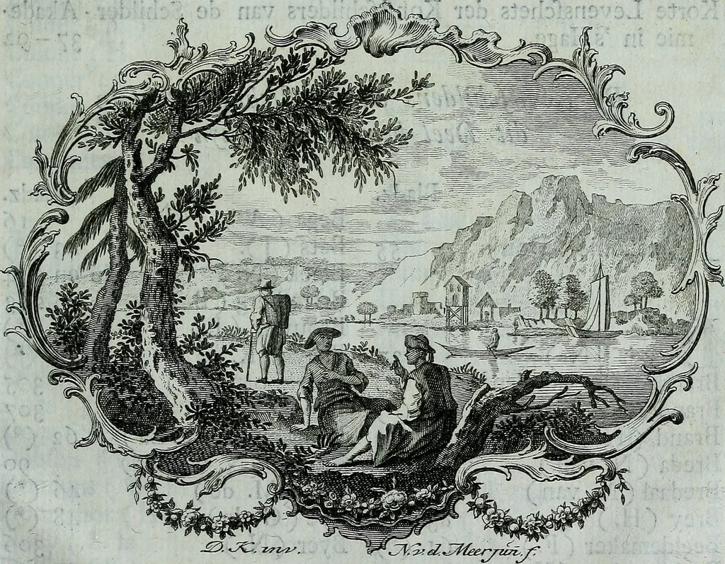 An illustration from De levens-beschryvingen der Nederlandsche konst-schilders en konst-schilderessen, met een uytbreyding over de schilder-konst der ouden, 1729, leaf 574