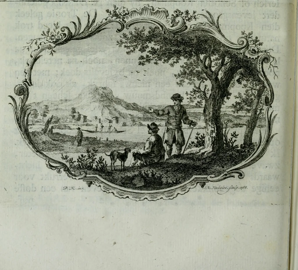 An illustration from De levens-beschryvingen der Nederlandsche konst-schilders en konst-schilderessen, met een uytbreyding over de schilder-konst der ouden, 1729, leaf 99