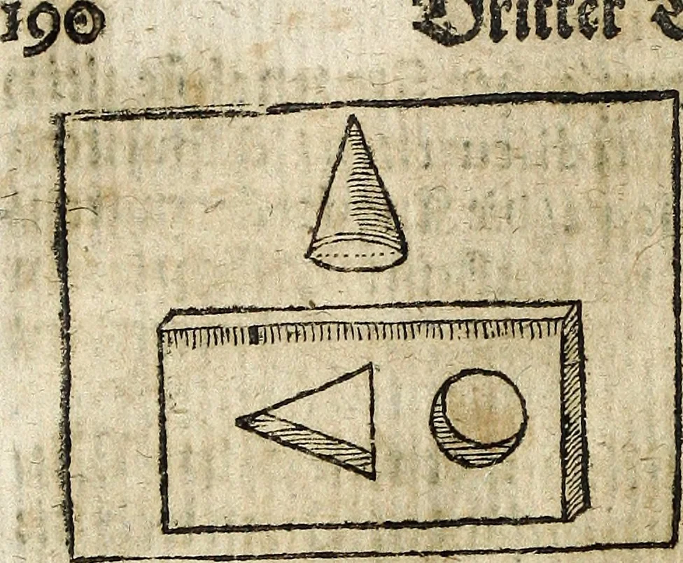 An illustration from [Deliciæ physico-mathematicæ, oder, Mathemat: und Philosophische Erquickstunden : darinnen sechshundert drey und sechzig Schöne, liebliche, und annehmliche Kunststücklein, Auffgaben und Fragen ausz der Rechenkunst, Landtmessen, Perspectiv, Naturkündigung ..., 1651, leaf 207