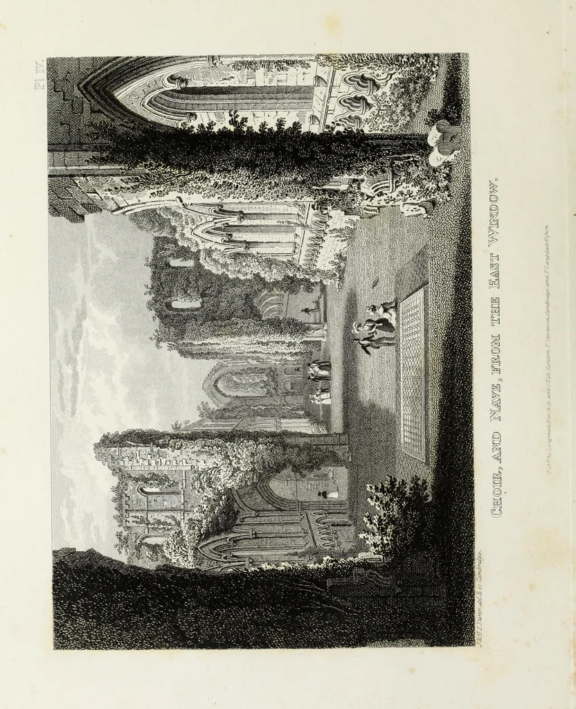 An illustration from Delineations, graphical and descriptive, of Fountains' Abbey, in the West Riding of the County of York, 1820, leaf 111