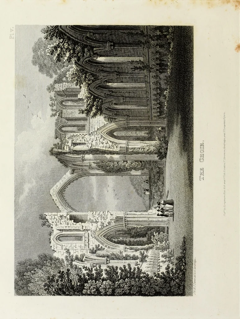 An illustration from Delineations, graphical and descriptive, of Fountains' Abbey, in the West Riding of the County of York, 1820, leaf 115