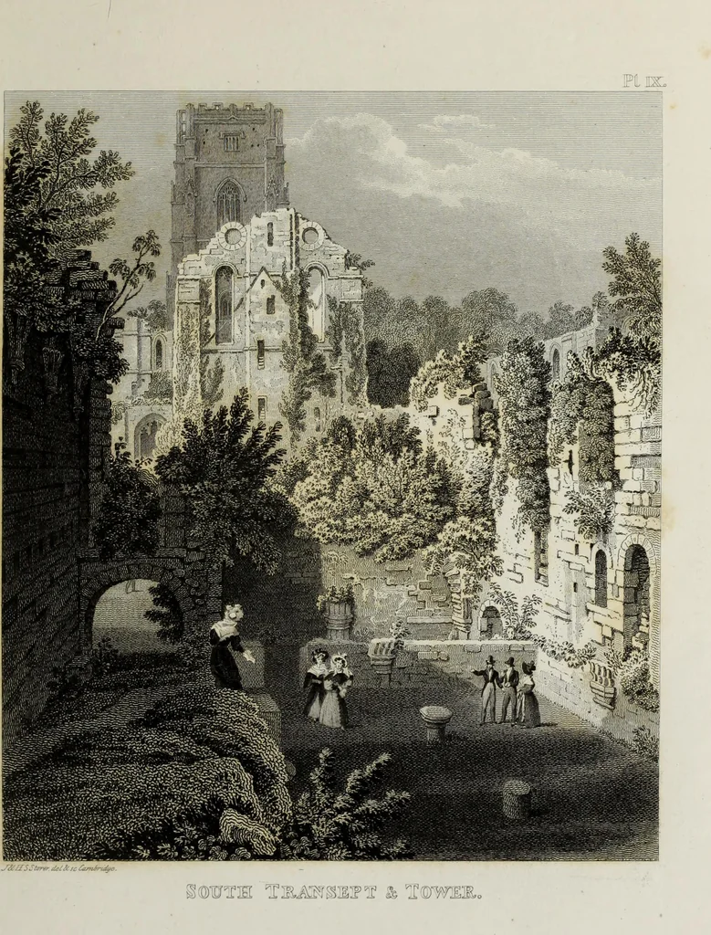 An illustration from Delineations, graphical and descriptive, of Fountains' Abbey, in the West Riding of the County of York, 1820, leaf 132