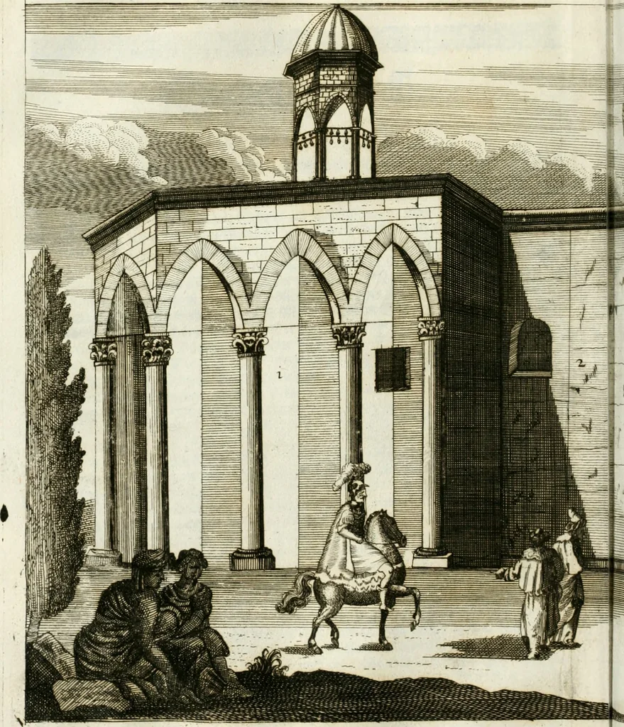 An illustration from Delineatio provinciarum Pannoniae et Imperii Turcici in Oriente : eine grundrichtige Beschreibung dess ganzen Aufgangs, sonderlich aber dess hochlöblichen Königreichs Ungarn, und der ganzen Türckey ..., 1684, leaf 185