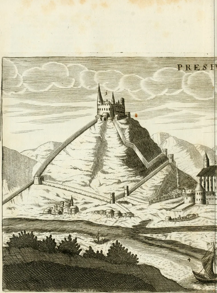An illustration from Delineatio provinciarum Pannoniae et Imperii Turcici in Oriente : eine grundrichtige Beschreibung dess ganzen Aufgangs, sonderlich aber dess hochlöblichen Königreichs Ungarn, und der ganzen Türckey ..., 1684, leaf 21