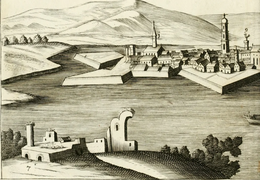 An illustration from Delineatio provinciarum Pannoniae et Imperii Turcici in Oriente : eine grundrichtige Beschreibung dess ganzen Aufgangs, sonderlich aber dess hochlöblichen Königreichs Ungarn, und der ganzen Türckey ..., 1684, leaf 25