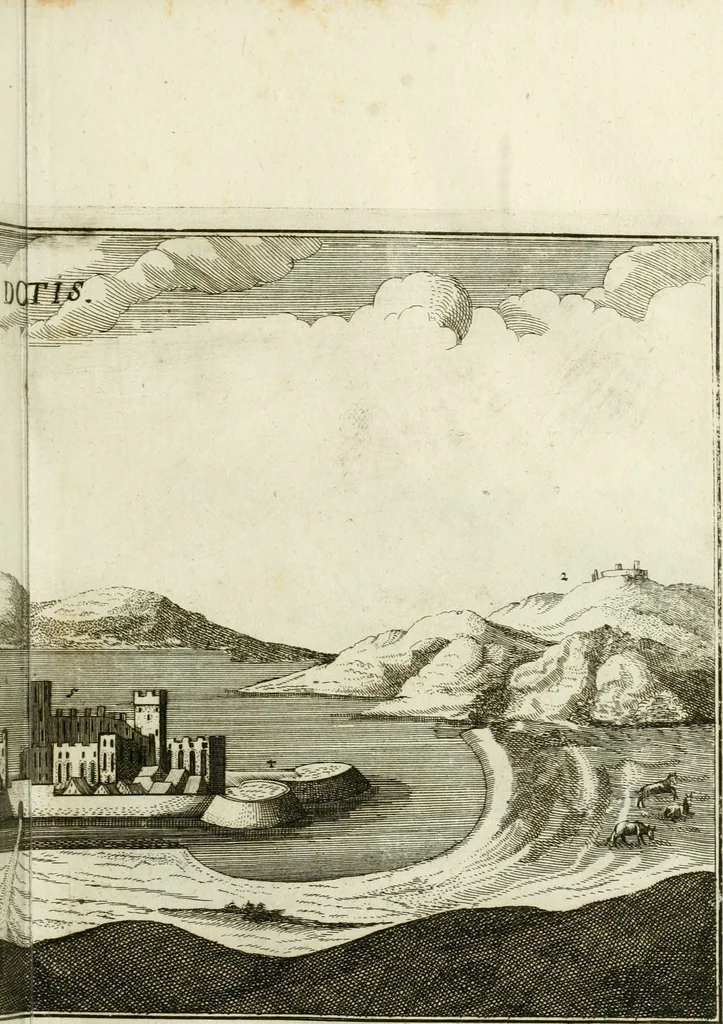 An illustration from Delineatio provinciarum Pannoniae et Imperii Turcici in Oriente : eine grundrichtige Beschreibung dess ganzen Aufgangs, sonderlich aber dess hochlöblichen Königreichs Ungarn, und der ganzen Türckey ..., 1684, leaf 36