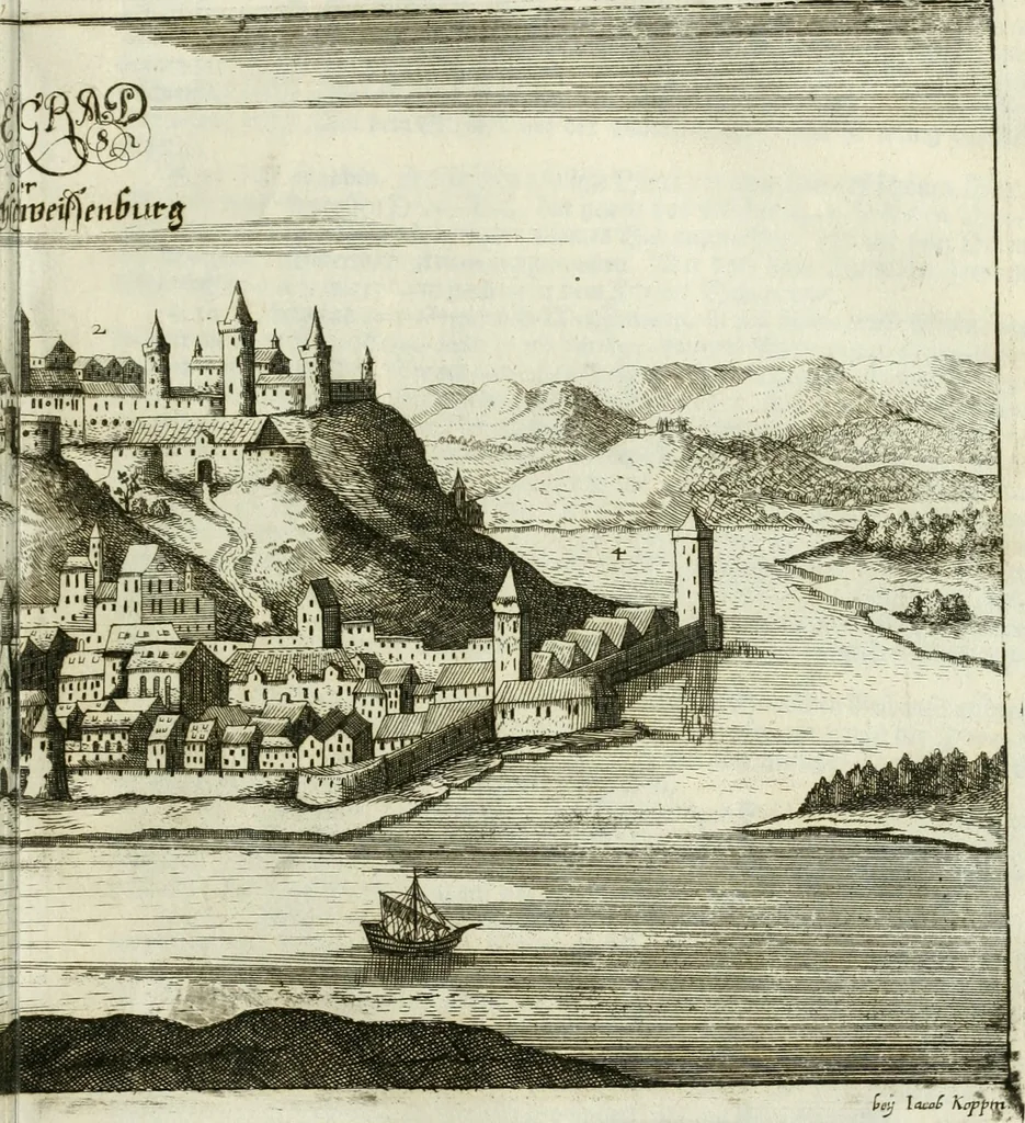 An illustration from Delineatio provinciarum Pannoniae et Imperii Turcici in Oriente : eine grundrichtige Beschreibung dess ganzen Aufgangs, sonderlich aber dess hochlöblichen Königreichs Ungarn, und der ganzen Türckey ..., 1684, leaf 44
