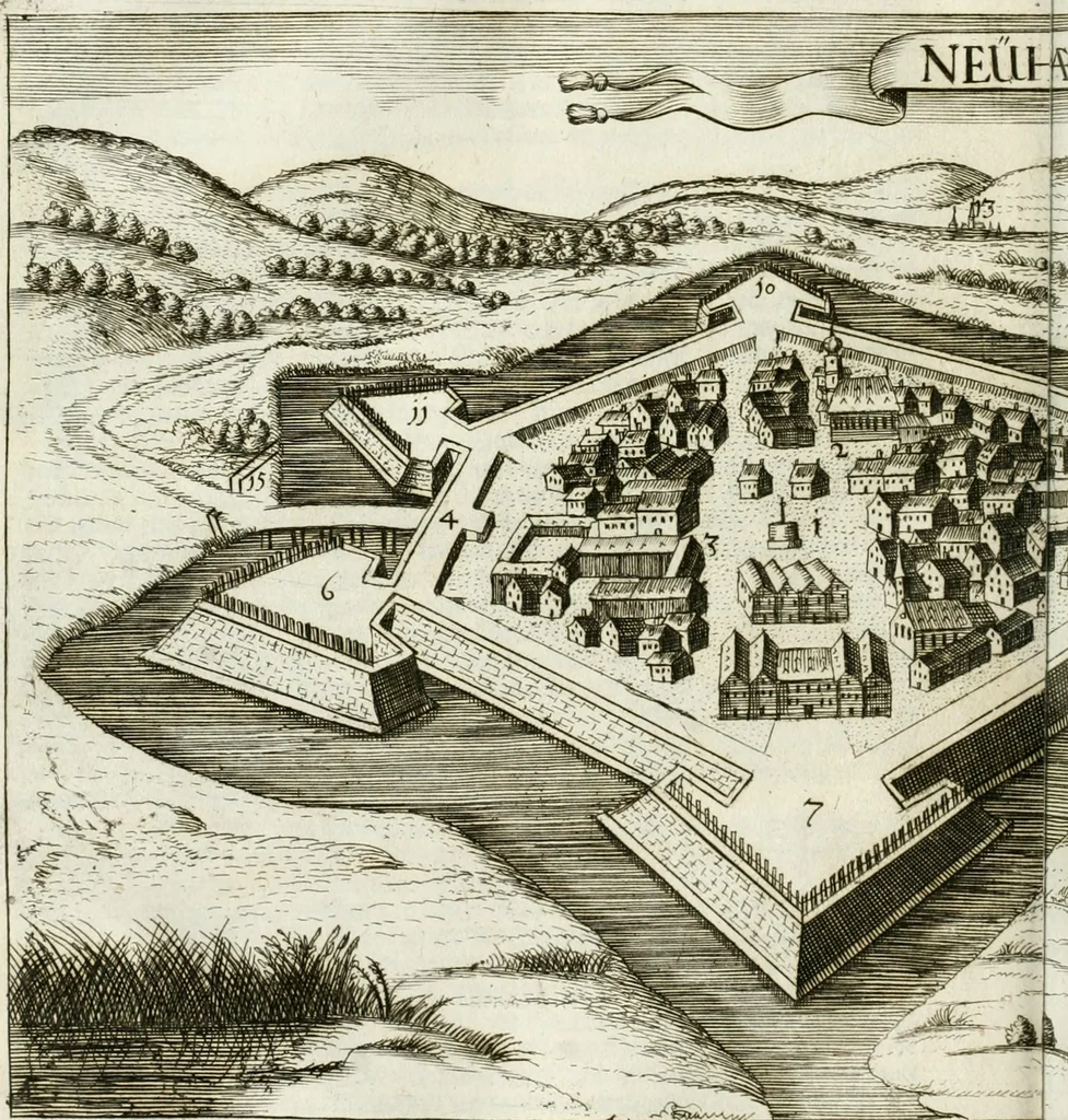 An illustration from Delineatio provinciarum Pannoniae et Imperii Turcici in Oriente : eine grundrichtige Beschreibung dess ganzen Aufgangs, sonderlich aber dess hochlöblichen Königreichs Ungarn, und der ganzen Türckey ..., 1684, leaf 73