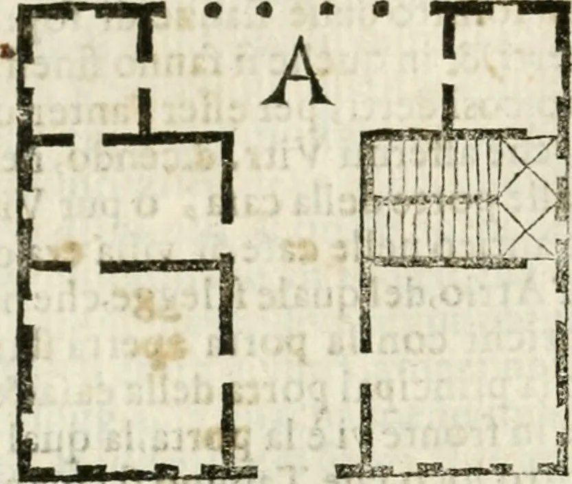 An illustration from Della architettura di Gioseffe Viola Zanini padouano pittore & architetto libri due, ne'quali con nuoua simmetria & facoltà si mostrano le giuste regole de i cinque ordini di detta architettura, & osseruationi de'più eccellenti architetti, che in quella habbiano dato ammaestramenti... Aggiuntoui di nuouo il modo di leuar il fumo alli camini, si fatti, come da farsi da Andrea Minorelli.., 1677, leaf 107