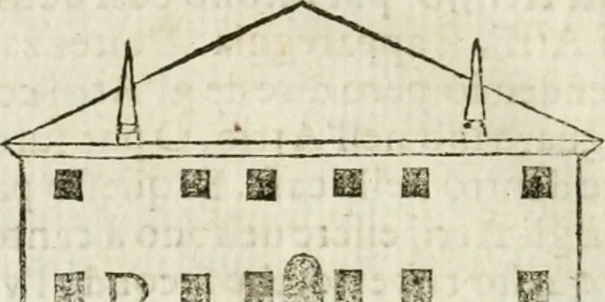 An illustration from Della architettura di Gioseffe Viola Zanini padouano pittore & architetto libri due, ne'quali con nuoua simmetria & facoltà si mostrano le giuste regole de i cinque ordini di detta architettura, & osseruationi de'più eccellenti architetti, che in quella habbiano dato ammaestramenti... Aggiuntoui di nuouo il modo di leuar il fumo alli camini, si fatti, come da farsi da Andrea Minorelli.., 1677, leaf 107