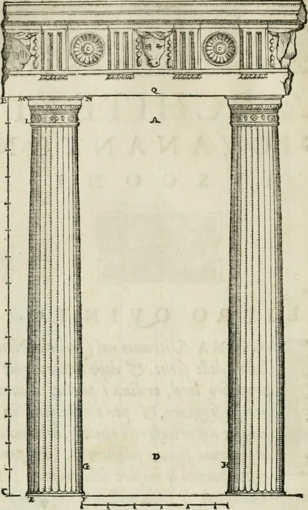 An illustration from Della architettvra, 1590, leaf 107