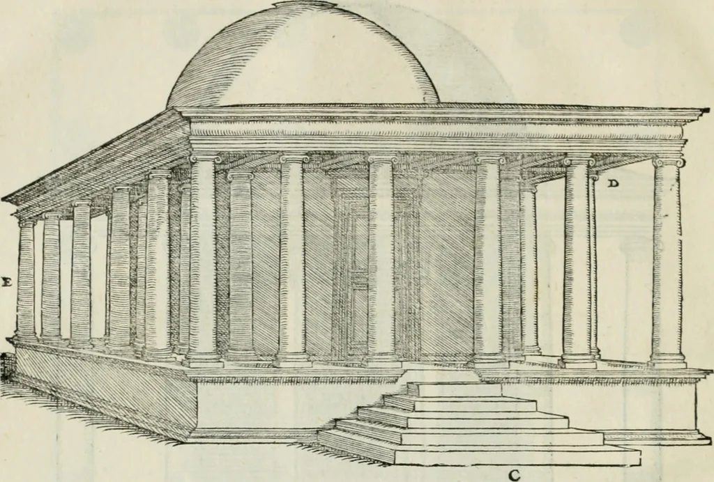 An illustration from Della architettvra, 1590, leaf 23