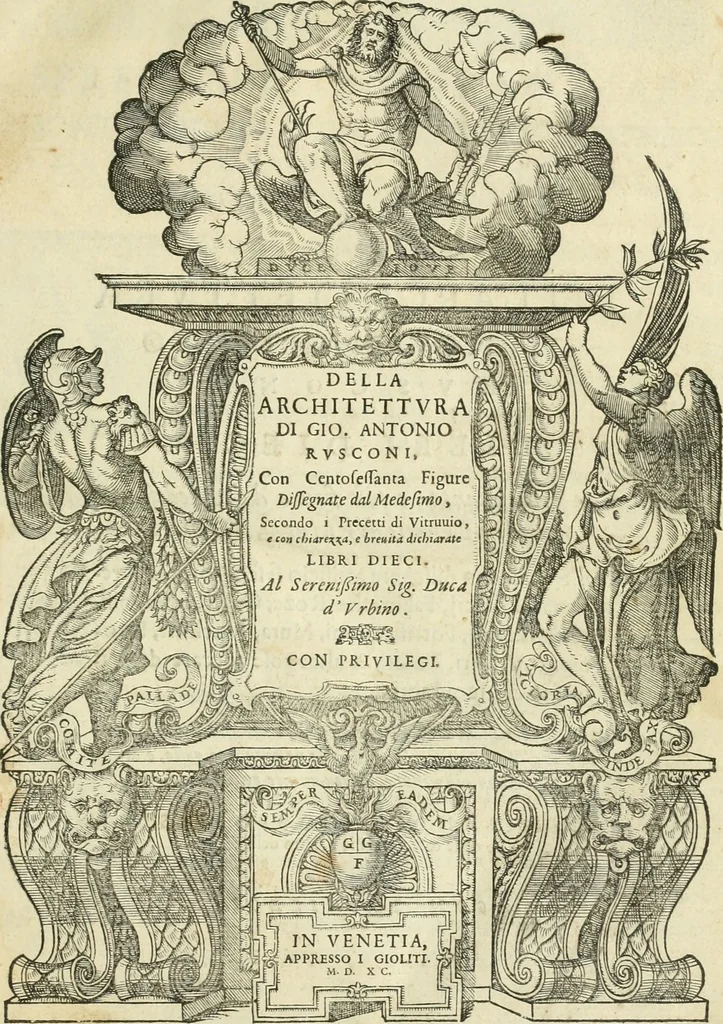 An illustration from Della architettvra, 1590, leaf 4